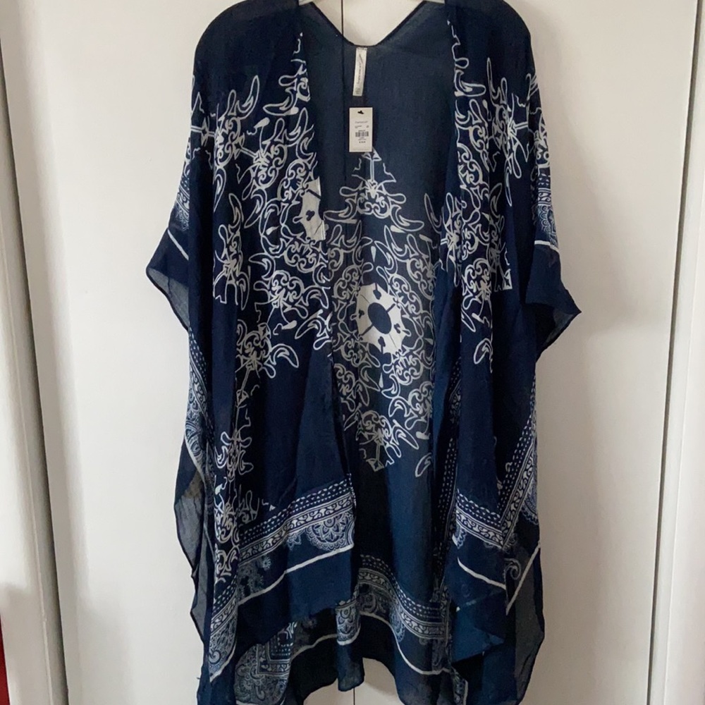 NEW Andey Mandala Printed Open Kimono Poncho Wrap